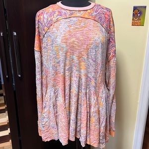 Free People Multicolor Long Sleeve Top